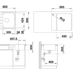 Blanco Lemis 45 - Spoelbak, 605x500 Mm, Met Afvoerbediening, Geborsteld Rvs 525114 6 Blanco Lemis 45 - Spoelbak, 605x500 Mm, Met Afvoerbediening, Geborsteld Rvs 525114 -Exporteren Kraan Lux Winkel 7d2cc230bfa13abd409acecc