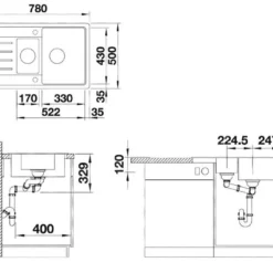 Blanco Legra 6 - Silgranit Spoelbak, 780x500 Mm, Compact, Antraciet 521302 -Exporteren Kraan Lux Winkel 7d6a5174210937005c208b8b