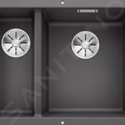 Blanco Subline 340/160 - Silgranit Spoelbak, 555x460 Mm, Spoelbak Rechts, Gray Rock 523559