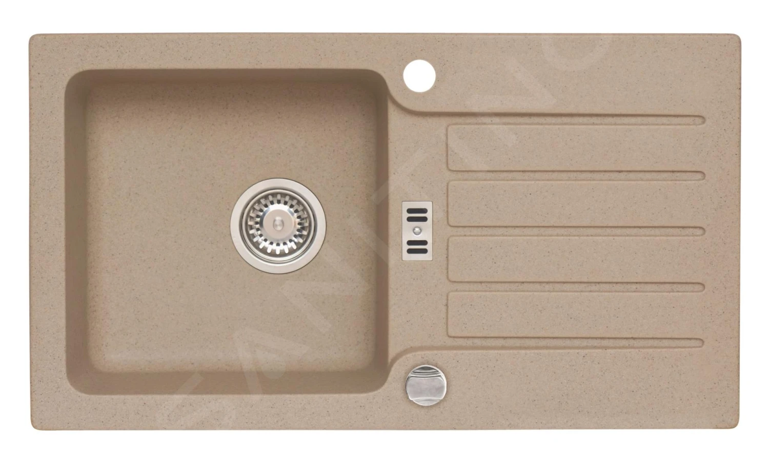 Alveus Niagara - Granieten Spoelbak 775x430 Mm, Met Draaiknopbediening, Beige 1076857 3 Alveus Niagara - Granieten Spoelbak 775x430 Mm, Met Draaiknopbediening, Beige 1076857