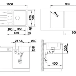 Blanco Sona 6 - Silgranit Spoelbak, 1000x500 Mm, Zacht Wit 527153 -Exporteren Kraan Lux Winkel 7fa70ec1245d6abe7061200a