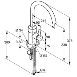Kludi E-Go - Elektronische ééngreeps Keukenmengkraan, Netvoeding, Chroom 422000575 -Exporteren Kraan Lux Winkel 7ff4e4ed2e5ead6af9b9a0d7