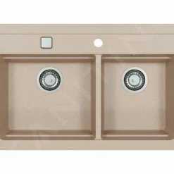 Alveus Atrox - Granieten Spoelbak 790x500 Mm, Met Draaiknopbediening, Terra 1131999