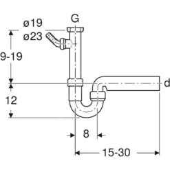 Geberit Toebehoren - Buissifon Voor Spoelbak, Met Slangmondstuk, Afvoer Horizontaal, D 40 Mm 152.713.11.1 -Exporteren Kraan Lux Winkel 81dc91e301e98f597964ab2f