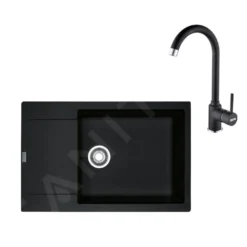 Franke Sets - Keukenset G170, Fragraniet Spoelbak MRG 611-78 BB En Keukenkraan FN 9000.071, Onyx 114.0587.967