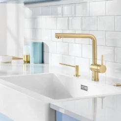 Blanco Linus - Keukenkraan, Satijn Goud 526683 12 Blanco Linus - Keukenkraan, Satijn Goud 526683 -Exporteren Kraan Lux Winkel 88f95d7f99311fb24c3a0715