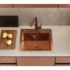 Alveus Pure Monarch - Spoelbak 515x525 Mm, Copper 1122708 -Exporteren Kraan Lux Winkel 89f18ead5c6964813362633f