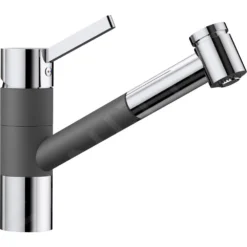 Blanco Tivo S - Keukenkraan Met Uittrekbare Handdouche, Rock Grey/chroom 518798