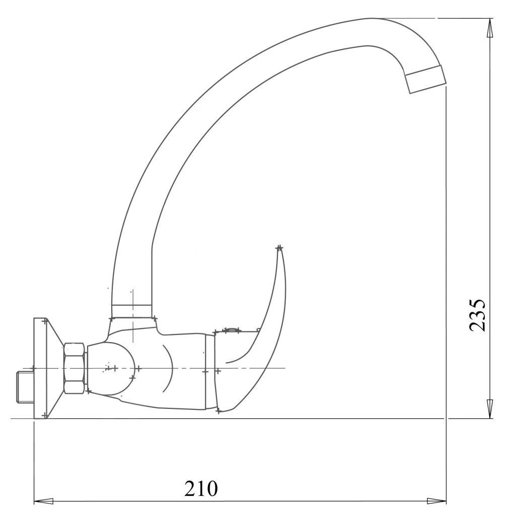 Novaservis Metalia 55 - Keukenkraan, Chroom 55034,0 4 Novaservis Metalia 55 - Keukenkraan, Chroom 55034,0 - Afbeelding 2