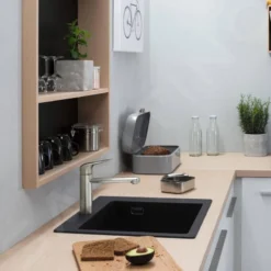 Hansgrohe Spoelbakken - Inbouwspoelbak Graniet S510-F450, Zwart Grafiet 43312170 -Exporteren Kraan Lux Winkel 8e93ab91a7953f360e18f1ab