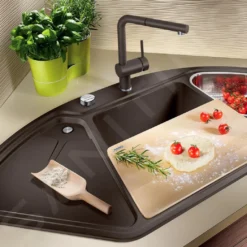 Blanco Delta II - Silgranit Spoelbak, 1057x575 Mm, Met Toebehoren, InFino, Zwart 525867 -Exporteren Kraan Lux Winkel 8eee671b66470cfcf472ea12