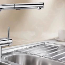 Blanco Linus S - Keukenkraan Met Uittrekbare Vuistdouche, Chroom 518406 -Exporteren Kraan Lux Winkel 8ffc2a7999434713c528bd2e