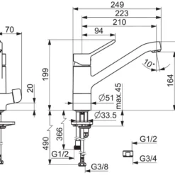 Hansa Primo - Keukenkraan, Met Afsluitbaar Ventiel, Chroom 49502203 5 Hansa Primo - Keukenkraan, Met Afsluitbaar Ventiel, Chroom 49502203 -Exporteren Kraan Lux Winkel 902ce97c88a4547fd3354e38