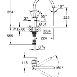 Grohe Concetto - Keukenkraan, Chroom 32662003 -Exporteren Kraan Lux Winkel 9052a069972b88893a52bcb2
