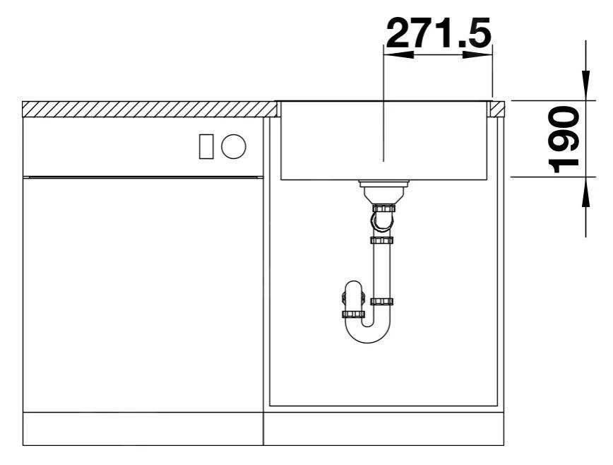 Blanco Subline 500 - Silgranit Spoelbak, 543x443 Mm, Met Draaiknopbediening, SteelFrame, Zwart 525998 5 Blanco Subline 500 - Silgranit Spoelbak, 543x443 Mm, Met Draaiknopbediening, SteelFrame, Zwart 525998 - Afbeelding 3