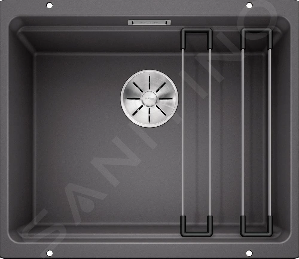 Blanco Etagon 500 - Silgranit Spoelbak, 530x460 Mm, Met Verschillende Niveaus, Rock Grey 522228 3 Blanco Etagon 500 - Silgranit Spoelbak, 530x460 Mm, Met Verschillende Niveaus, Rock Grey 522228