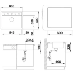 Blanco Dalago 6 - Silgranit Spoelbak, 605x500 Mm, Met Afvoerbediening, Zacht Wit 527064 5 Blanco Dalago 6 - Silgranit Spoelbak, 605x500 Mm, Met Afvoerbediening, Zacht Wit 527064 -Exporteren Kraan Lux Winkel 942647ed80c5ea56800ede4b