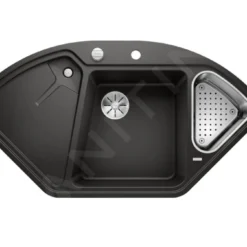 Blanco Delta II - Silgranit Spoelbak, 1057x575 Mm, Met Toebehoren, InFino, Zwart 525867