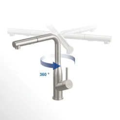 Villeroy & Boch Subway Style Shower - Keukenkraan Met Uittrekbare Sproeikop, Antraciet 92850005 -Exporteren Kraan Lux Winkel 9618e9fdc095c9be3e70ac63