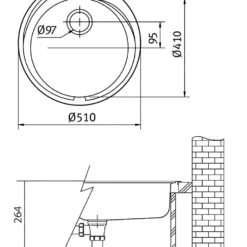 Franke Rondo - Roestvrij Stalen Spoelbak RON 610-41, Diameter 510 Mm 101.0684.383 -Exporteren Kraan Lux Winkel 963fbf188d1d2405d3645ad8