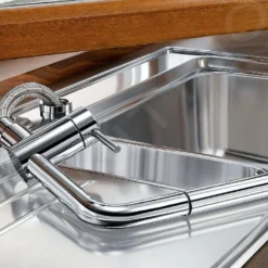 Blanco Linus - Keukenkraan, Neerklapbaar Onder Raam, Chroom 514277 -Exporteren Kraan Lux Winkel 9665a6283b1970a30f8889b3