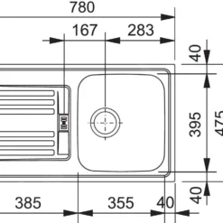 Franke Euroform - Roestvrij Stalen Spoelbak EFL 614-78, 780x475 Mm, Geweven Structuur 101.0684.387 -Exporteren Kraan Lux Winkel 9ab584c66168307241116db6