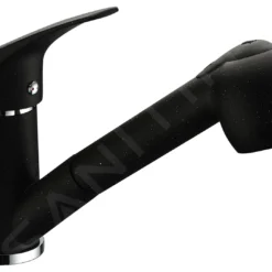 Alveus AM - Wastafelkraan Met Uittrekbare Handdouche, Carbon 1100397