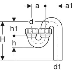 Geberit Toebehoren - Buissifon Voor Spoelbak, Met Klemkoppeling, Inloop/afvoer Verticaal, D 50 Mm, D1 50 Mm 152.038.16.1 -Exporteren Kraan Lux Winkel 9be9b2816afcba98e0fea39f