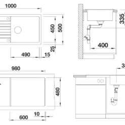 Blanco Zia XL 6 - Silgranit Spoelbak, 1000x500 Mm, Met Afvoerregeling, Aluminium 517559 -Exporteren Kraan Lux Winkel a305600333aa13610fd80f9a