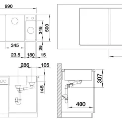 Blanco Axia III 6 - Silgranit Spoelbak, 990x500 Mm, Met Afvoerbediening En Toebehoren, InFino, Grijs 527230 -Exporteren Kraan Lux Winkel a409880a5dbab6d42830e696 1