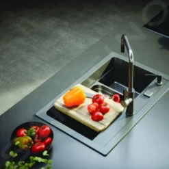 Alveus Atrox - Granieten Spoelbak 790x500 Mm, Met Draaiknopbediening, Concrete 1132001 -Exporteren Kraan Lux Winkel a41c327b220870dd4b607eda