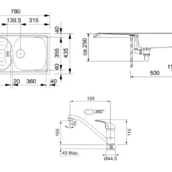 Franke Sets - Keukenset N34, Rvs Spoelbak ETN 614 N ETHOS + Kraan FB 250.031, Chroom 101.0684.388 -Exporteren Kraan Lux Winkel a668572ad5a73fef915d46cb