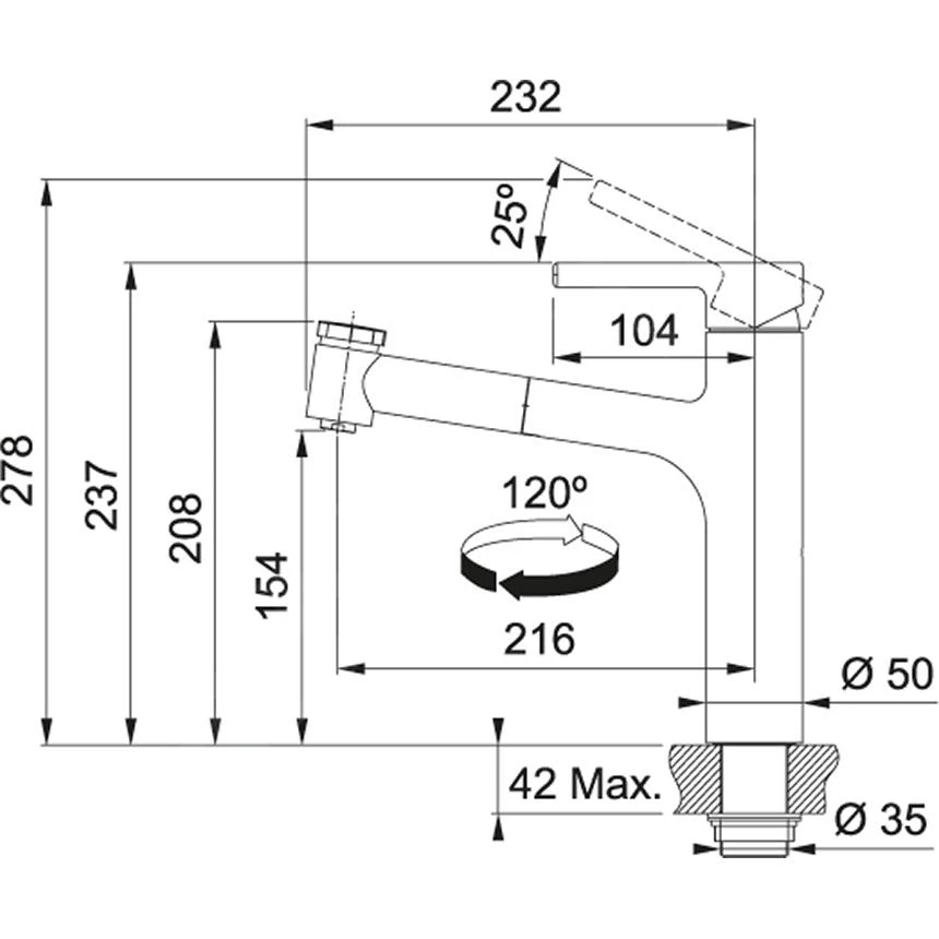 Franke Centro - Keukenkraan FP 0131.031 Met Uittrekbare Sproeikop, Chroom 115.0600.131 4 Franke Centro - Keukenkraan FP 0131.031 Met Uittrekbare Sproeikop, Chroom 115.0600.131 - Afbeelding 2