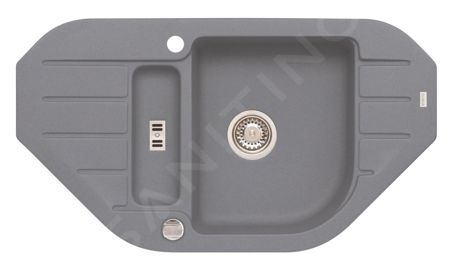 Alveus Niagara - Granieten Spoelbak 900x500 Mm, Met Draaiknopbediening, Steel 1107862 3 Alveus Niagara - Granieten Spoelbak 900x500 Mm, Met Draaiknopbediening, Steel 1107862