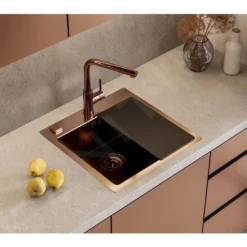 Alveus Pure Monarch - Spoelbak 515x525 Mm, Copper 1122708 -Exporteren Kraan Lux Winkel a73339a9767951ac521a955f
