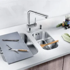 Blanco Accessoires - Snijplank Voor Spoelbak, Silver Glas 227697 -Exporteren Kraan Lux Winkel a8342e84bdf96b10b9e40395