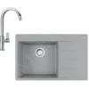 Franke Sets - Set G218, Fragraniet Spoelbak CNG 611-78 TL/2 En Keukenkraan FP 0408.031, Grijze Steen/chroom 114.0650.817 -Exporteren Kraan Lux Winkel a916f3b3910c75d0ab340dc7
