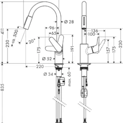 Hansgrohe Focus M41 - Keukenkraan Met Uittrekbare Handdouche, Mat Zwart 31815670 8 Hansgrohe Focus M41 - Keukenkraan Met Uittrekbare Handdouche, Mat Zwart 31815670 -Exporteren Kraan Lux Winkel ab7a3564b1e83ac2657e4521