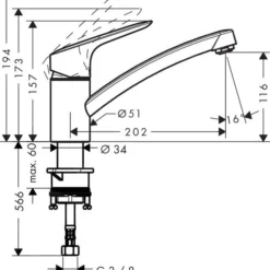 Hansgrohe Logis - Keukenkraan 120 CoolStart Eco, Chroom 71837000 10 Hansgrohe Logis - Keukenkraan 120 CoolStart Eco, Chroom 71837000 -Exporteren Kraan Lux Winkel aca041bad77170267e6dc209