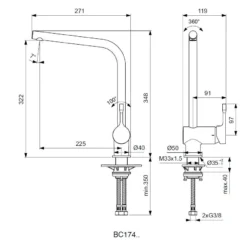 Ideal Standard Ceralook - Keukenkraan, Zwart BC174XG 7 Ideal Standard Ceralook - Keukenkraan, Zwart BC174XG -Exporteren Kraan Lux Winkel ad9090d7e7a5d4d17f6fa30d