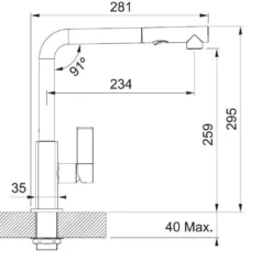 Franke Kranen - Keukenkraan FG 0392.071, Met Uittrekbare Sproeikop, Chroom/onyx 115.0392.382 -Exporteren Kraan Lux Winkel ae68dd8d576fadfd875851bd 2