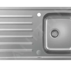 Hansgrohe Spoelbakken - Inbouw Spoelbak S4113-F340 Met Afdruip En Waste Inrichting, RVS 43337800