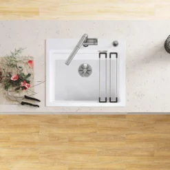 Blanco Etagon 6 - Keramische Spoelbak, 584x510 Mm, Met Afvoerbediening En Toebehoren, Wit 525156 -Exporteren Kraan Lux Winkel aee2e4db97c126be430e504b