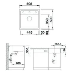 Blanco Dalago 5 - Silgranit Spoelbak, 505x500 Mm, Met Afvoerregeling, Antraciet 518530 -Exporteren Kraan Lux Winkel b14eacd151642db02c6c4ad4 1
