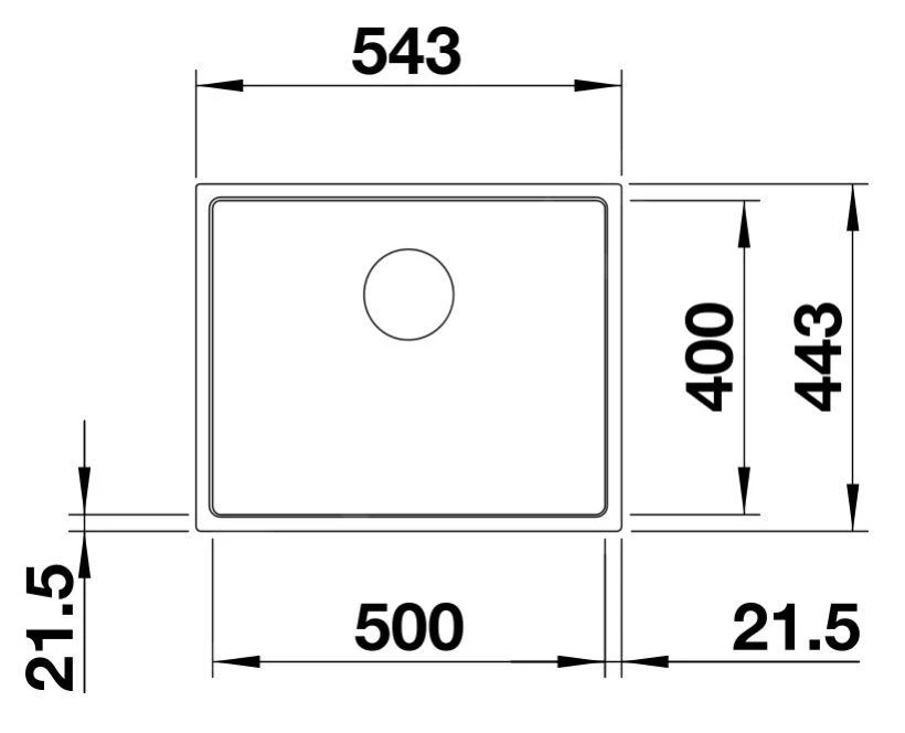 Blanco Subline 500 - Silgranit Spoelbak, 543x443 Mm, Met Draaiknopbediening, SteelFrame, Zwart 525998 4 Blanco Subline 500 - Silgranit Spoelbak, 543x443 Mm, Met Draaiknopbediening, SteelFrame, Zwart 525998 - Afbeelding 2
