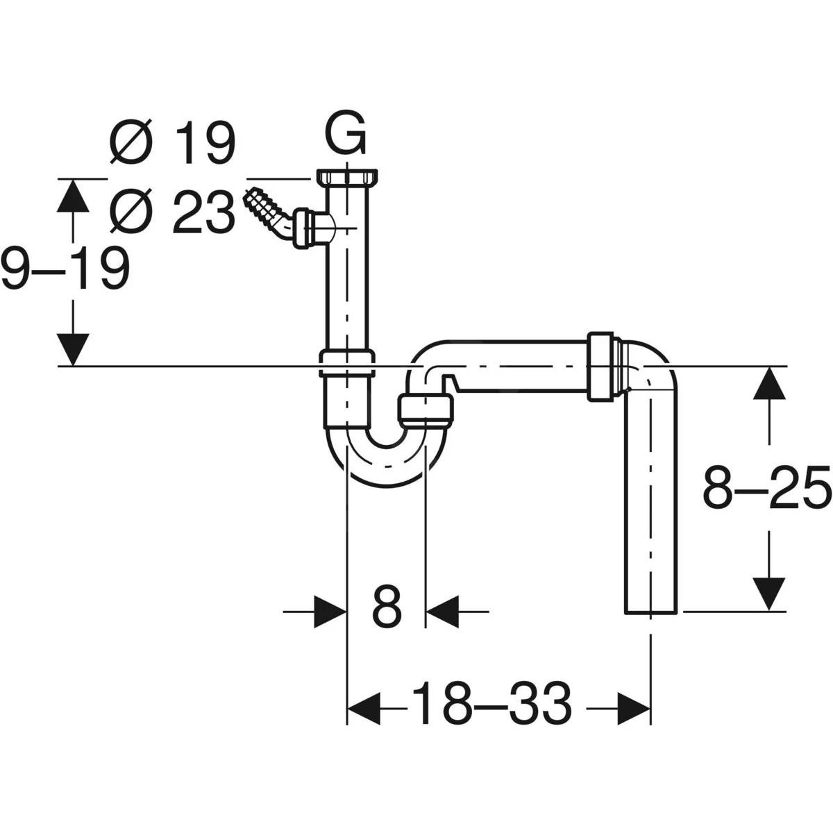 Geberit Toebehoren - Buissifon Voor Spoelbak, Met Aansluitslang, Afvoer Verticaal, D 40 Mm 152.556.11.1 4 Geberit Toebehoren - Buissifon Voor Spoelbak, Met Aansluitslang, Afvoer Verticaal, D 40 Mm 152.556.11.1 - Afbeelding 2