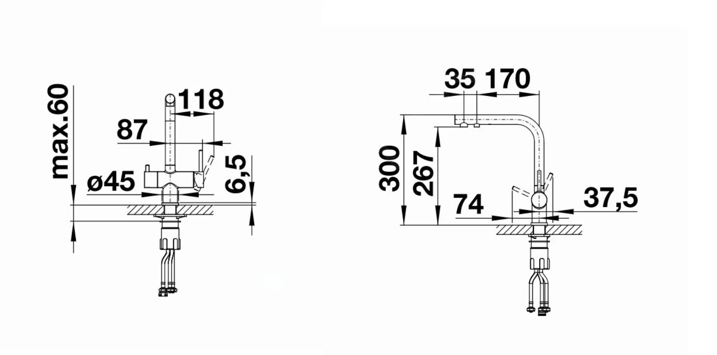 Blanco Fontas II - Keukenkraan Met Filterfunctie, Rvs 523129 4 Blanco Fontas II - Keukenkraan Met Filterfunctie, Rvs 523129 - Afbeelding 2