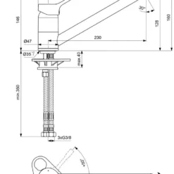 Ideal Standard Ceralook - Keukenkraan, Chroom BC293AA -Exporteren Kraan Lux Winkel b2cc9ed786fd23347ed82229