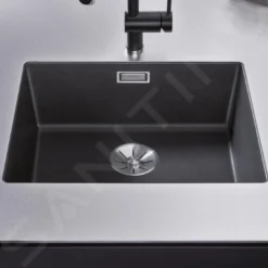 Blanco Subline 400 - Silgranit Spoelbak, 430x460 Mm, Zwart 525990 -Exporteren Kraan Lux Winkel b34c747bc455f178428c976a