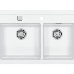 Alveus Atrox - Granieten Spoelbak 790x500 Mm, Met Draaiknopbediening, Arctic 1131997